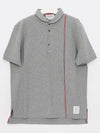 RWB Stripe Polo Shirt Grey - THOM BROWNE - BALAAN 4