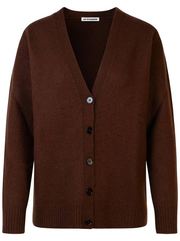 Jil Sander Brown Wool Cardigan - JIL SANDER - BALAAN 1