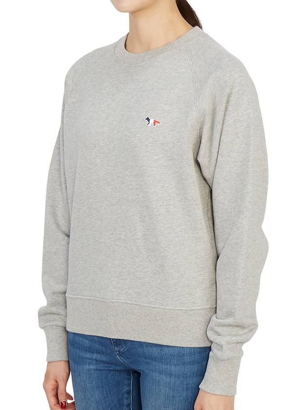 Tricolor Fox Patch Adjusted Sweatshirt Gray - MAISON KITSUNE - BALAAN 3