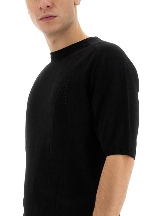 Short Sleeve T Shirt EQLTMC62EQ62011 999 Black - RVR LARDINI - BALAAN 4