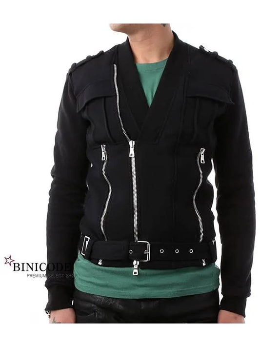 Perfect Jersey Zip-up Jacket Black - BALMAIN - BALAAN 2