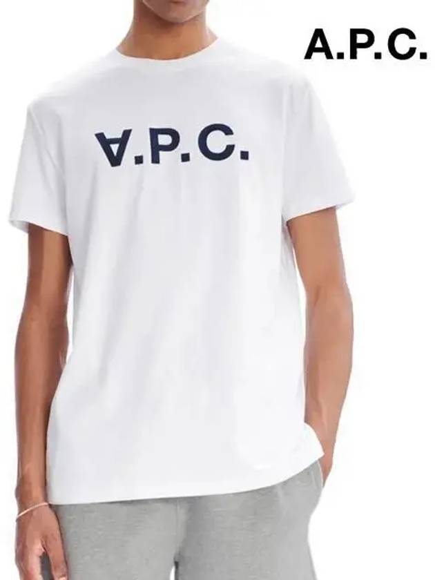 Men's VPC Logo Short Sleeve T-Shirt White - A.P.C. - BALAAN 3