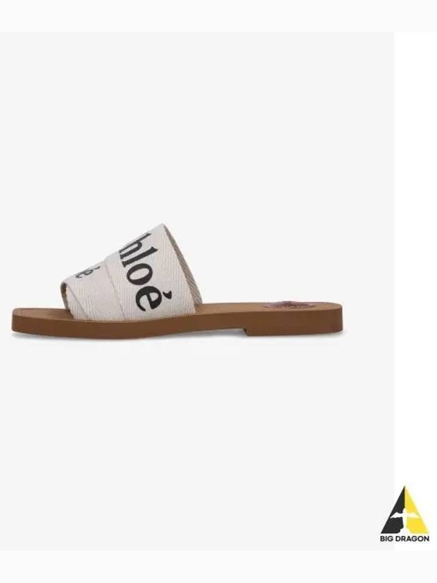 Woody Logo Flat Mule Slippers White - CHLOE - BALAAN 2