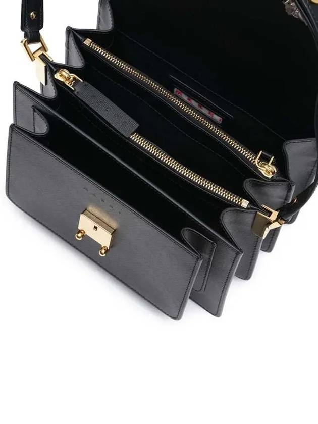 Saffiano Trunk Medium Shoulder Bag Black - MARNI - BALAAN 7