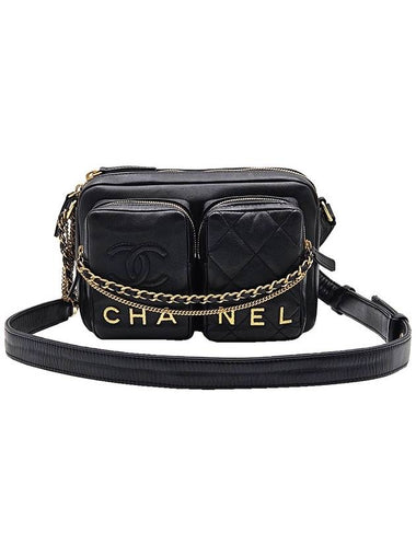 Chanel AS2923 Black Season Double Pocket Camera Bag - CHANEL - BALAAN 1