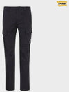 Men's Stretch Satin Lens Wappen Cargo Pants Black - CP COMPANY - BALAAN.