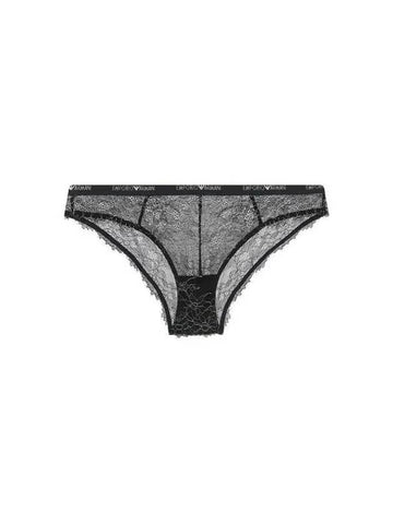 UNDERWEAR Women s Metal Flower Pattern Briefs Black 271223 - EMPORIO ARMANI - BALAAN 1