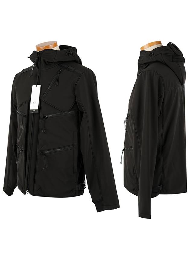 Shell Goggles Hooded Jacket Black - CP COMPANY - BALAAN 3