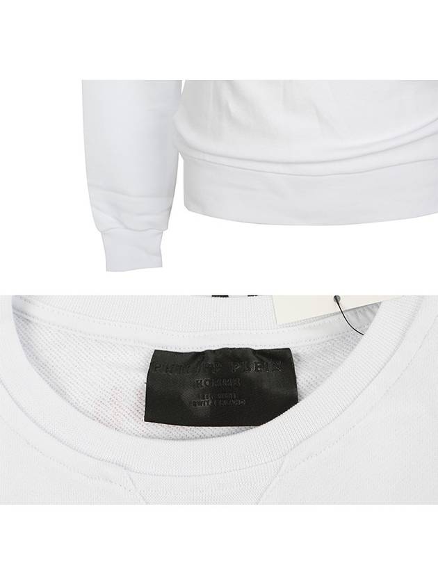 Dollar Print Cotton Sweatshirt White - PHILIPP PLEIN - BALAAN 6