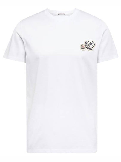 Double Logo Short Sleeve T-Shirt White - MONCLER - BALAAN 2