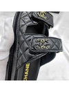 CC Logo Velcro Sandals Black - CHANEL - BALAAN 5