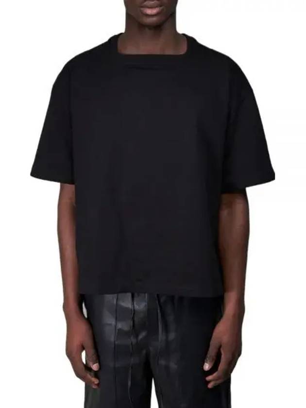 Relax Fit Heavy Jersey Short Sleeve T-Shirt Black - BOTTEGA VENETA - BALAAN 2