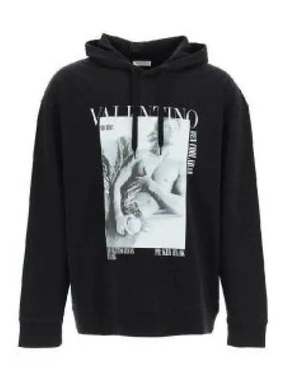 Archive Logo Printed Hoodie Black - VALENTINO - BALAAN 2