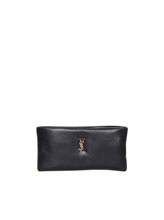 Calypso Long Pouch Bag Black - SAINT LAURENT - BALAAN 1