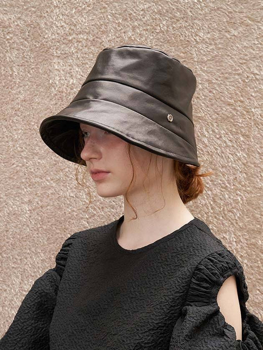Le Petit Hat Lambskin Black - BROWN HAT - BALAAN 2
