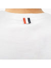 Men's Side Slit Relaxed Short Sleeve T-Shirt White - THOM BROWNE - BALAAN 5