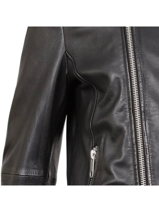 Slim fit biker leather black jumper - IKALOOOK - BALAAN 4