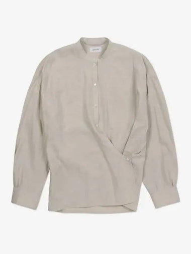 Officer Collar Twisted Shirt Dusty Mastic - LEMAIRE - BALAAN 1