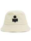 Haley Embroidered Logo Bucket Hat Ivory - ISABEL MARANT - BALAAN 3