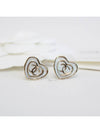 CC logo heart mother of pearl earrings white - CHANEL - BALAAN 3