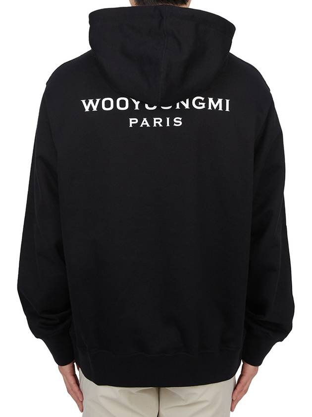 Back Logo Cotton Hoodie Black - WOOYOUNGMI - BALAAN 3