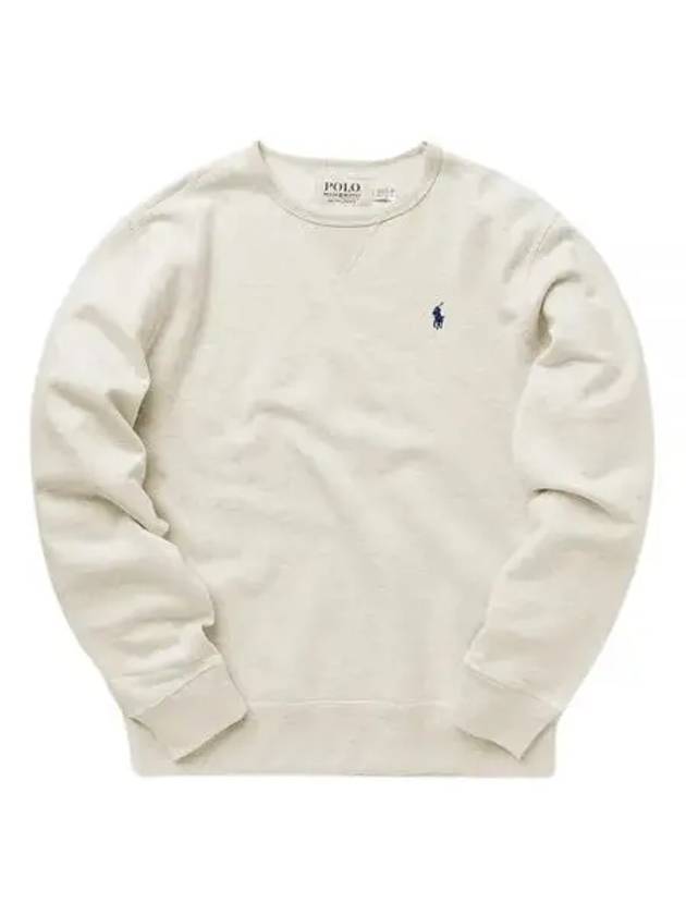 Embroidery Logo Sweatshirt Oatmeal Header - POLO RALPH LAUREN - BALAAN 2