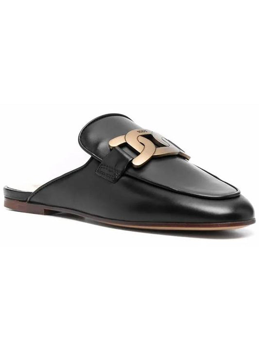 Metal Chain Leather Mule Black - TOD'S - BALAAN 2