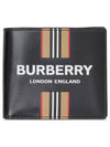 Striped Logo Bifold Wallet Black - BURBERRY - BALAAN 2