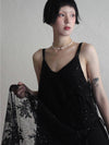 Sequin Lace Apron Dress for Layering BLACK - RUBATI - BALAAN 5