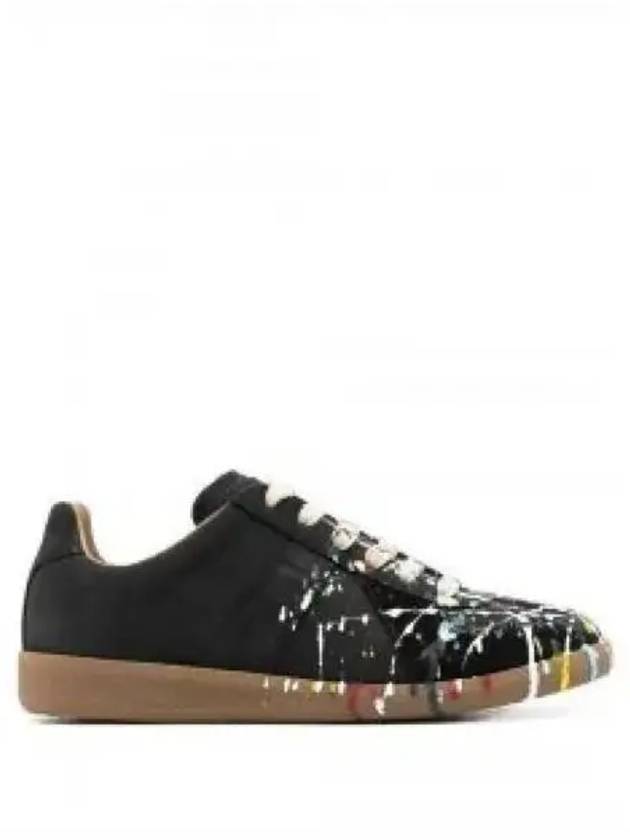 Replica Paint Drop Low Top Sneakers Black - MAISON MARGIELA - BALAAN 2