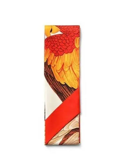 Parrot Print Slik Scarf Red - SALVATORE FERRAGAMO - BALAAN 2