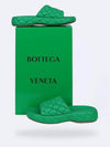 Quilted Padded Slippers Green - BOTTEGA VENETA - BALAAN.