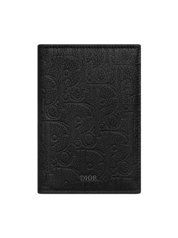 Gravity Leather Passport Wallet Black - DIOR - BALAAN 1