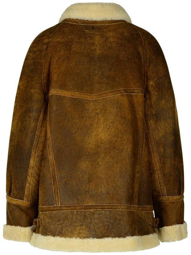 Salvatore Santoro Brown Leather Sheepskin Jacket - SALVATORE SANTORO - BALAAN 3