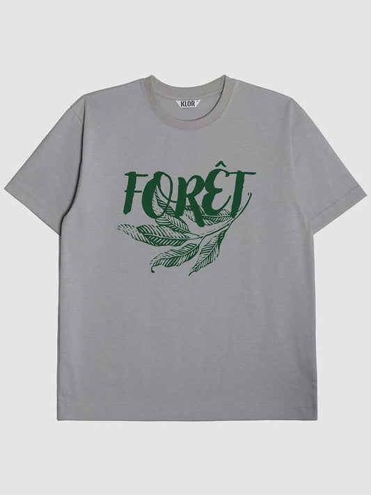 UNISEX Foret Graphic Short Sleeve T Shirt BLUE GRAY - KLOR - BALAAN 1