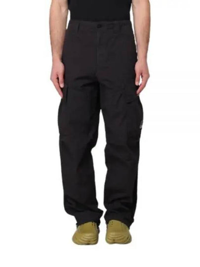 Micro Reps Loose Cargo Straight Pants Black - CP COMPANY - BALAAN 2