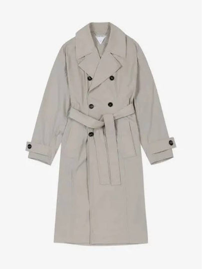 Double Breasted Belt Trench Coat Beige - BOTTEGA VENETA - BALAAN 2