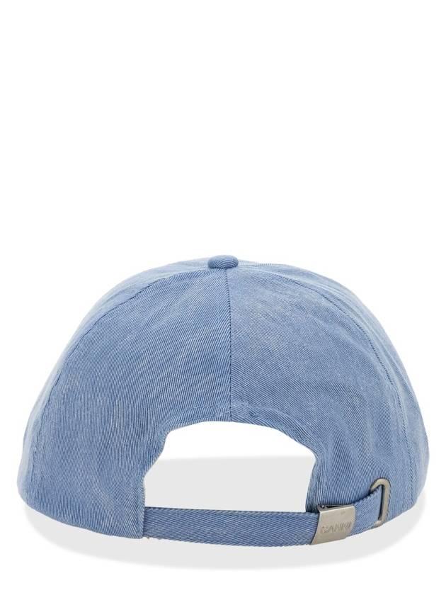 Embroidered Logo Denim Ball Cap Baby Blue - GANNI - BALAAN 6