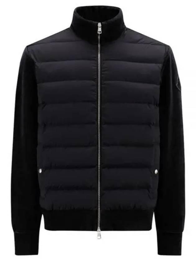 Padded Panel Zip-Up Jacket Black - MONCLER - BALAAN 2