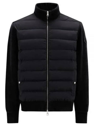 8G00083 595HA 999 Logo Patch Padded Cardigan - MONCLER - BALAAN 1