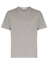 Baby Fox Patch Pocket Short Sleeve T-Shirt Grey Melange - MAISON KITSUNE - BALAAN 2