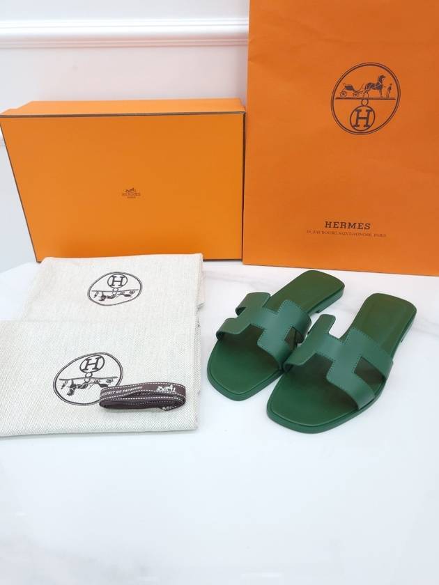 Oran sandals emerald green 38 - HERMES - BALAAN 7