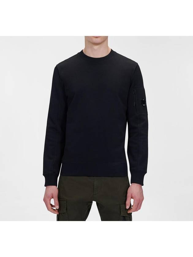 Diagonal Raised Fleece Sweatshirt Black - CP COMPANY - BALAAN 5