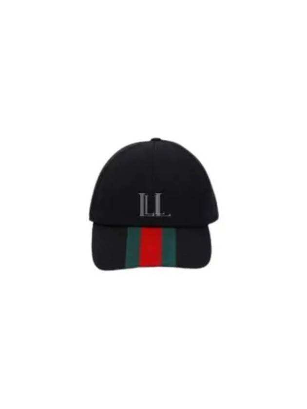 Web Canvas Base Ball Cap Black - GUCCI - BALAAN 2