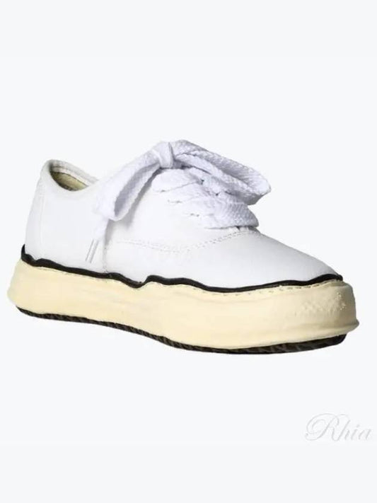 A09FW735 White Baker OG Sole Canvas Low Top Sneakers - MIHARA YASUHIRO - BALAAN 1