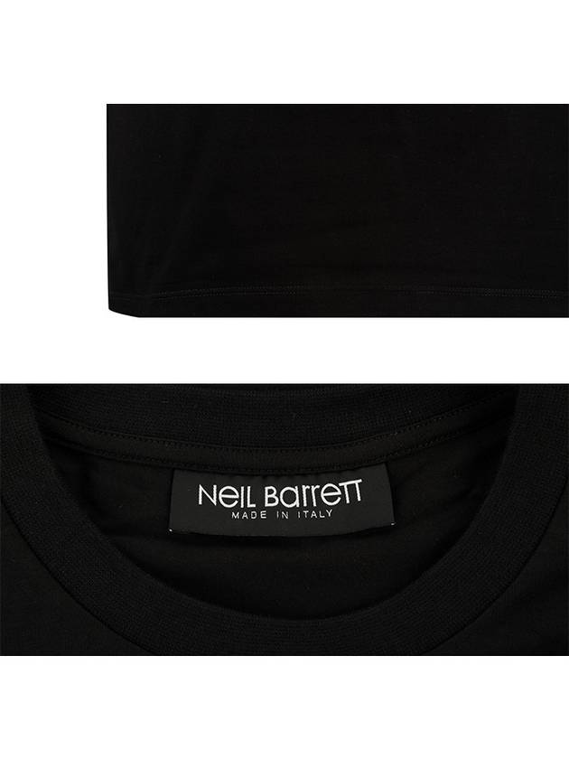 Gangster Print Short Sleeve T-Shirt Black - NEIL BARRETT - BALAAN 6