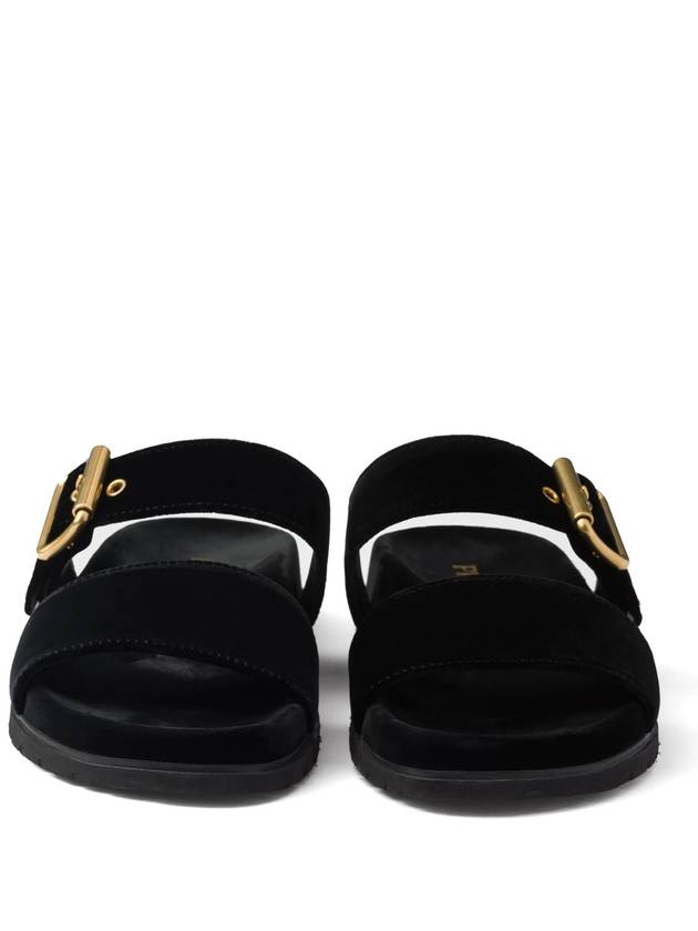 triangle-logo velvet slides - PRADA - BALAAN 5