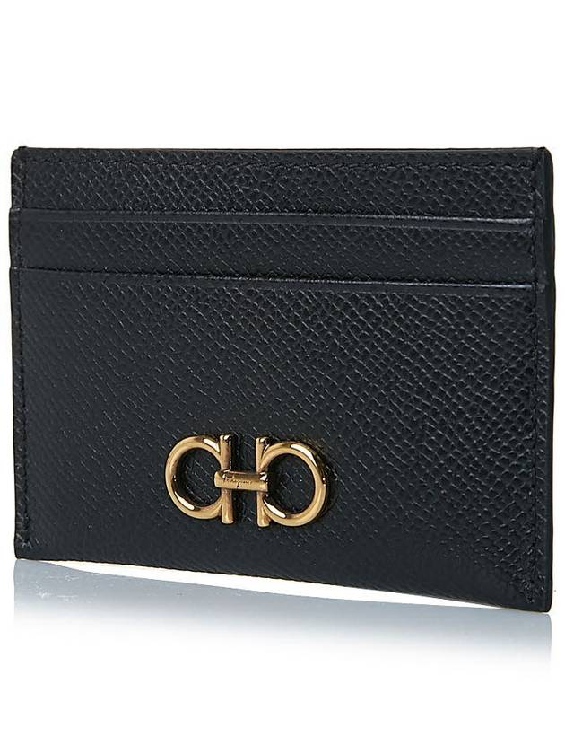 Gancini Card Wallet Black - SALVATORE FERRAGAMO - BALAAN 3