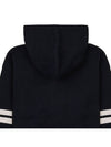 Embroidered Logo Hoodie Black - SAINT LAURENT - BALAAN 11