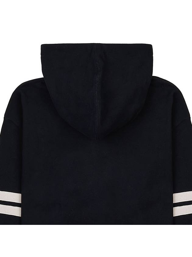 Embroidered Logo Hoodie Black - SAINT LAURENT - BALAAN 11